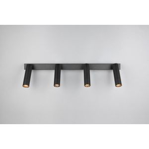 Plafoniera Ambala, TRIO, 65x13x17.5 cm, 5.5W, 4x SMD, metal, negru mat imagine