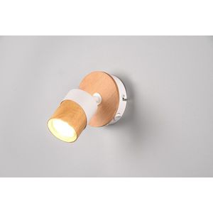 Aplica de perete Aruni, TRIO, 11x15x13.5 cm, 10W, 1x GU10, lemn, natur/alb imagine
