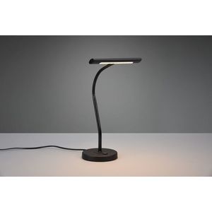 Lampa de masa Curtis, TRIO, 18x35 cm, 4W, 1x SMD LED, metal, negru mat imagine