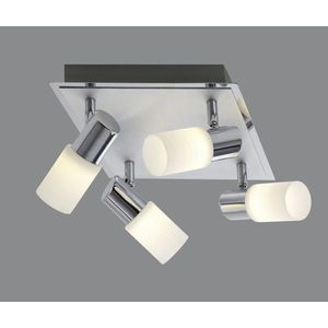 Plafoniera Clapton, TRIO, 31x22x18.5 cm, 4.3W, 4x SMD LED, metal, argintiu imagine
