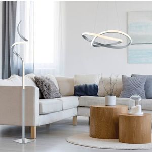 Lampadar Course, RL, 20.5x20.5x145 cm, 11W, 1x SMD LED, metal, nichel imagine