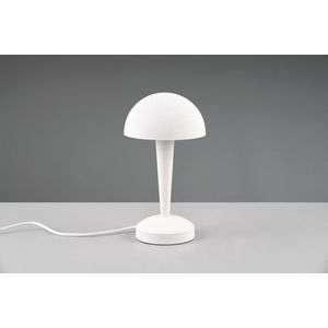 Lampa de masa Canaria, RL, 15x26.5 cm, 4.9W, 1x E14, metal, alb mat imagine