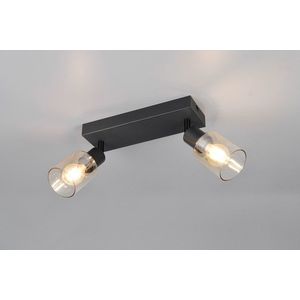 Plafoniera Cadiz, RL, 27.5x8.5x17 cm, 10W, 2x E14, metal, negru mat imagine