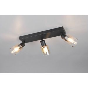 Plafoniera Cadiz, RL, 42.5x8.5x17 cm, 10W, 3x E14, metal, negru mat imagine