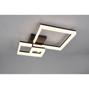Plafoniera Camino, RL, 65x46.5x17.5 cm, 32W, 1x SMD LED, plastic, negru mat imagine