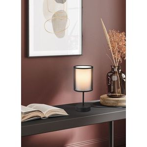 Lampa de masa Burton, TRIO, 12.5x28.5 cm, 28W, 1x E14, metal, negru mat imagine