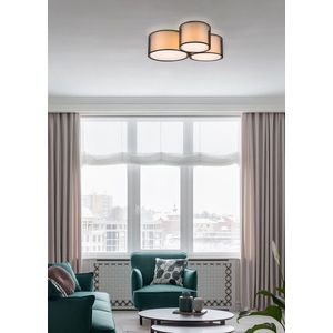 Plafoniera Burton, TRIO, 65x55x21.5 cm, 40W, 3x E27, metal, negru mat imagine