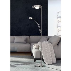 Lampadar Barrie, TRIO, 30x181 cm, 32W/6W, 2x SMD LED, metal, nichel mat imagine