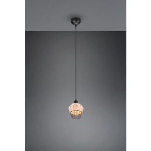 Lustra Borka, RL, 17.5x150 cm, 40W, 1x E27, ratan, natur/negru imagine