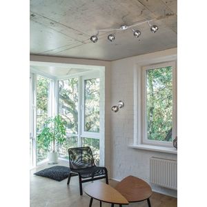 Plafoniera Brest, RL, 85x9x20.5 cm, 28W, 4x E14, metal, argintiu imagine