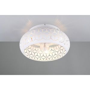 Plafoniera cu ventilator Bidar, RL, 50x22 cm, 10W, 3x E27, metal, alb mat imagine