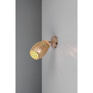 Aplica de perete Bidar, RL, 12x10 cm, 10W, 1x E14, metal, aramiu imagine