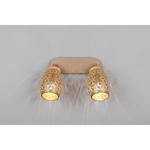 Plafoniera Bidar, RL, 28x12x27 cm, 10W, 2x E14, metal, aramiu imagine