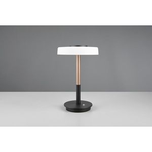 Lampa de masa Celeste, TRIO, 22x35 cm, 10W, 1x SMD LED, metal, negru/alb imagine