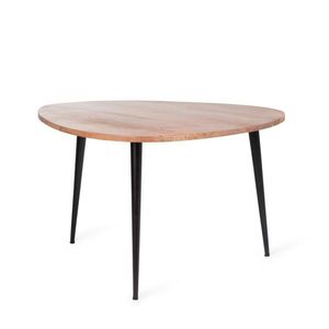 Masuta pentru cafea Wida, Homla, 75x47 cm, metal/lemn, maro/negru imagine