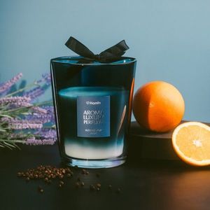 Lumanare parfumata Ember, Homla, 700 gr, ceara, albastru imagine