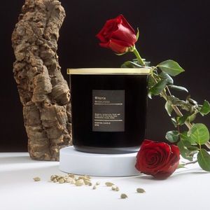 Lumanare parfumata Aura, Homla, 870 gr, ceara, negru imagine