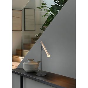 Lampa de masa Fiato, TRIO, 16x53 cm, 3W, 1x SMD, metal, negru mat/aramiu imagine