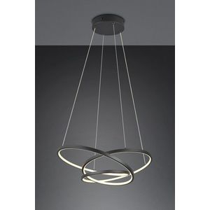 Lustra Darvin, TRIO, 64x49x150 cm, 34W, 1x SMD, metal, negru mat imagine