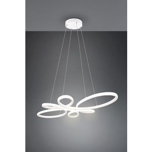 Lustra Fly, TRIO, 83x45.5x150 cm, 32W, 1x SMD, metal, alb mat imagine