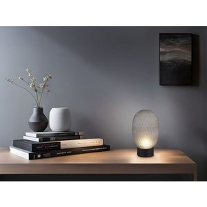 Lampa de masa Facette, TRIO, 17.5x28.5 cm, 25W, 1x E27, metal, negru mat/gri imagine