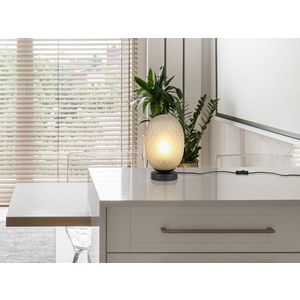 Lampa de masa Facette, TRIO, 17.5x28.5 cm, 25W, 1x E27, metal, negru/verde imagine