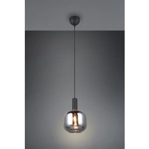 Lustra Diva, TRIO, 20x150 cm, 10W, 1x E27, metal, negru mat/argintiu imagine