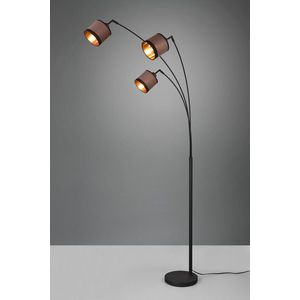 Lampadar Davos, RL, 12x185 cm, 28W, 3x E14, metal, negru mat/taupe imagine