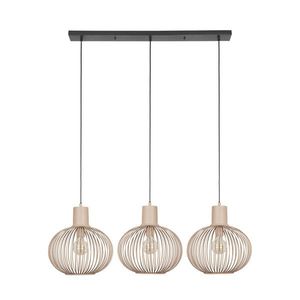 Lustra Gila, TRIO, 120x33x150 cm, 10W, 3x E27, metal, bej/negru imagine