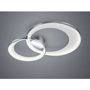 Plafoniera Granada, TRIO, 85x60x8.5 cm, 36W, 1x SMD, metal, argintiu/alb imagine