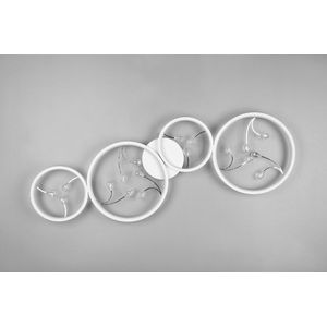 Plafoniera Groovy, TRIO, 95.5x40x6 cm, 37W, 1x SMD, metal, alb mat imagine