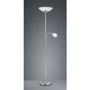 Lampadar Gerry, RL, 34x180 cm, 18W/10W, 2x E27, 1x E14, metal, argintiu imagine