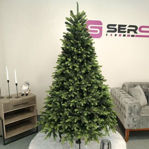 Brad artificial Christmas Deluxe by Sersimo, Carpati cu varfuri verzi, 2D+3D, 210cm imagine