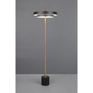 Lampadar Keaton, TRIO, 40x138 cm, 21W, 1x SMD, metal, negru/auriu imagine