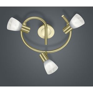 Plafoniera Levisto, TRIO, 30x21 cm, 4.9W, 3x E14, metal, bronz mat/alb imagine