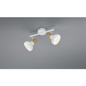 Plafoniera Latika, RL, 30x13.5x18.5 cm, 10W, 2x E14, metal, alb mat/natur imagine