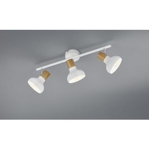 Plafoniera Latika, RL, 47x13.5x18.5 cm, 10W, 3x E14, metal, alb mat/natur imagine