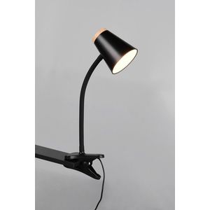 Lampa de masa Pongo, RL, 9.5x33 cm, 4.5W, 1x SMD, plastic, negru/natur imagine