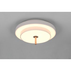 Plafoniera Keaton, TRIO, 40x20 cm, 34.5W, 1x SMD, metal, gri/auriu imagine