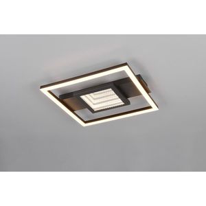 Plafoniera Wheeler, RL, 33x35x4.7 cm, 16W, 1x SMD, metal, negru mat/alb imagine
