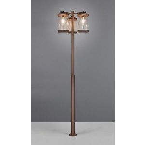 Lampadar de exterior Sambesi, TRIO, 51x240 cm, 28W, 3x E27, aluminiu, ruginiu imagine