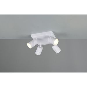 Plafoniera Soka, TRIO, 20x20x14.5 cm, 10W, 4x GU10, metal, alb mat imagine