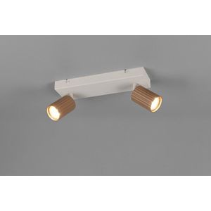 Plafoniera Soka, TRIO, 30x9x14.5 cm, 10W, 2x GU10, metal, gri/maro imagine