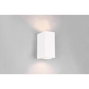 Aplica de perete pentru exterior Roya, TRIO, 6.9x15 cm, 35W, 2x GU10, aluminiu, alb mat imagine