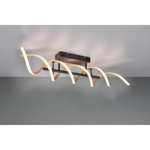Plafoniera Sequence, TRIO, 90x14.5x20.5 cm, 41W, 1x SMD, aluminiu, negru/bronz mat imagine