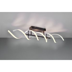 Plafoniera Sequence, TRIO, 90x14.5x20.5 cm, 41W, 1x SMD, aluminiu, negru/argintiu lucios imagine