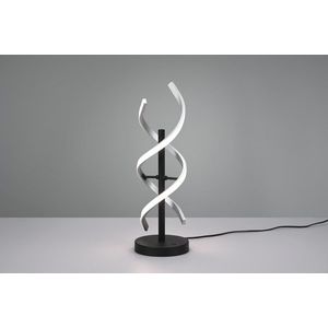 Lampa de masa Sequence, TRIO, 13.5x16x48.5 cm, 20.5W, 1x LED, aluminiu, negru/argintiu lucios imagine