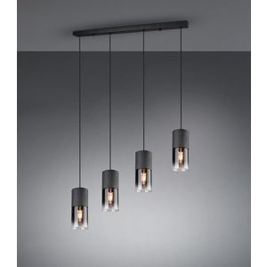 Lustra Robin, TRIO, 80.5x10x150 cm, 28W, 4x E27, metal, negru mat imagine