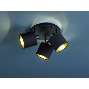 Plafoniera Tommy, RL, 25x19 cm, 28W, 3x E14, metal, negru mat imagine