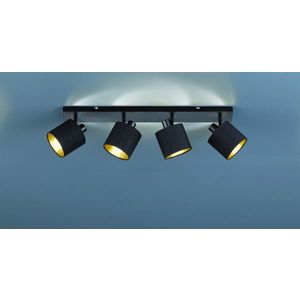 Plafoniera Tommy, RL, 70x17.6x19 cm, 28W, 4x E14, metal, negru mat imagine